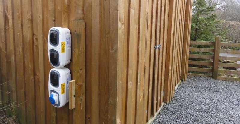  Vehicle Charging Station installed at Lon Lodges, Wales