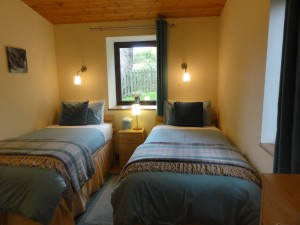 Blue bedroom - Lon Lodges Country Holidays, 5 star self catering accommodation